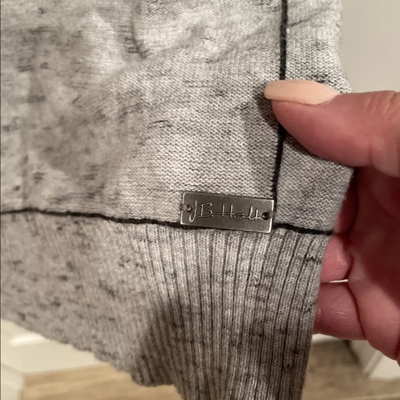 J.B. Holt Mens Sz L Gray V Neck Cotton Sweater GUC - Picture 2 of 7